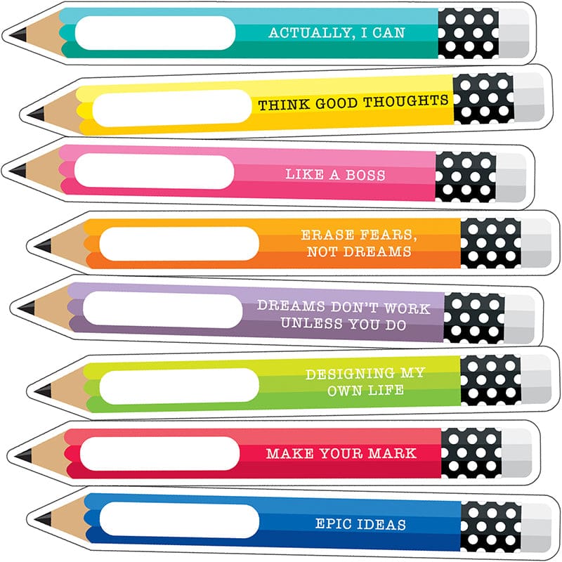 Motivational Pencils Cut-Outs Hello Sunshine (Pack of 8) - Accents - Carson Dellosa Education