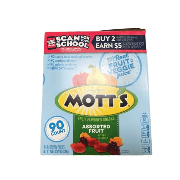 Mott's Medley Assorted Fruit Snacks (0.8 oz., 90 ct.) NET WT 72 ounce - ShelHealth.Com