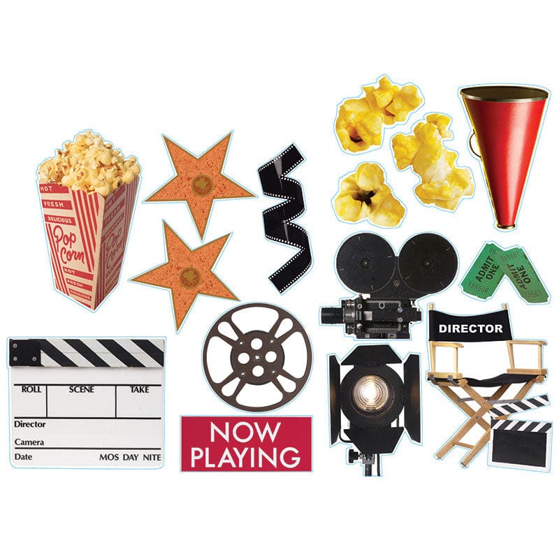 Movie Theme 2-Sided Deco Kit (Pack of 10) - Two Sided Decorations - Eureka