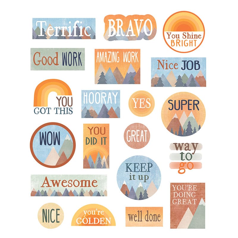 Moving Mountains Stickers (Pack of 12) - Stickers - Teacher Created Resources