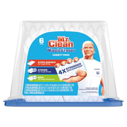 Mr. Clean Magic Eraser Variety Pack Extra Durable; Bath; Kitchen White 4.6 X 2.3 0.7 Thick White 6/pack - Janitorial & Sanitation - Mr.