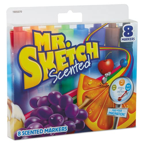 Mr. Sketch Scented Watercolor Marker Broad Chisel Tip Assorted Colors 8/set - School Supplies - Mr. Sketch®