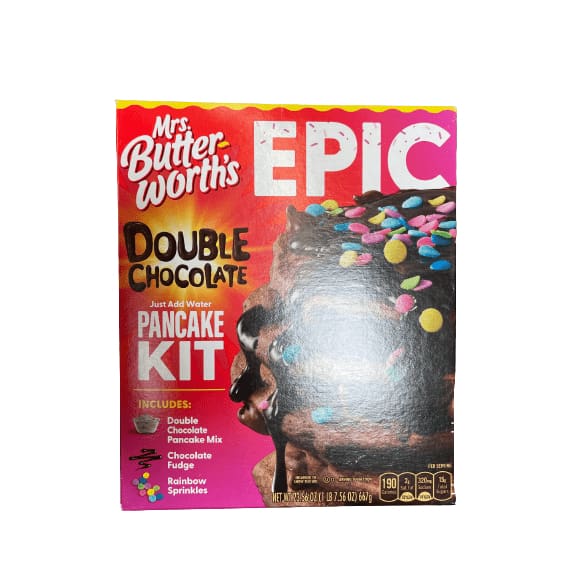 Mrs. Butterworth's Mrs. Butterworth's Epic Double Chocolate Pancake Mix Kit, 23.56 oz