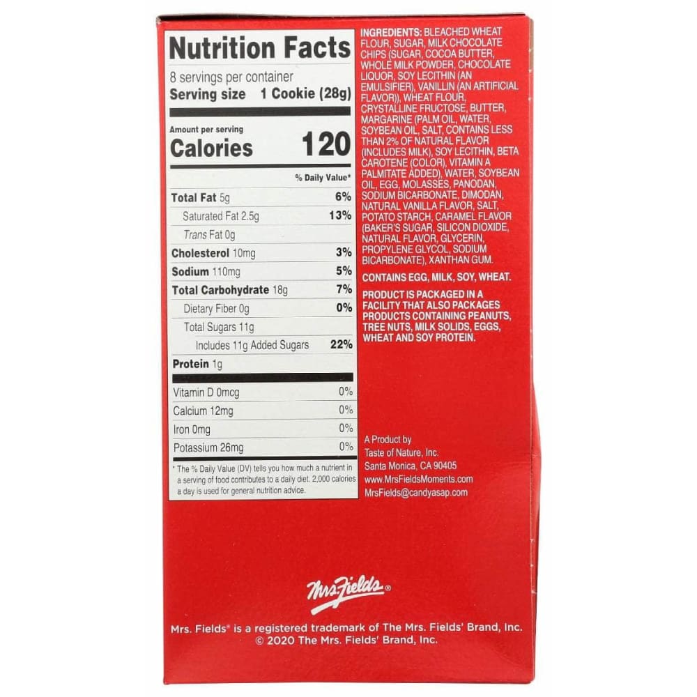 MRS FIELDS Mrs Fields Cookie Milk Chocolate Chip, 8 Oz
