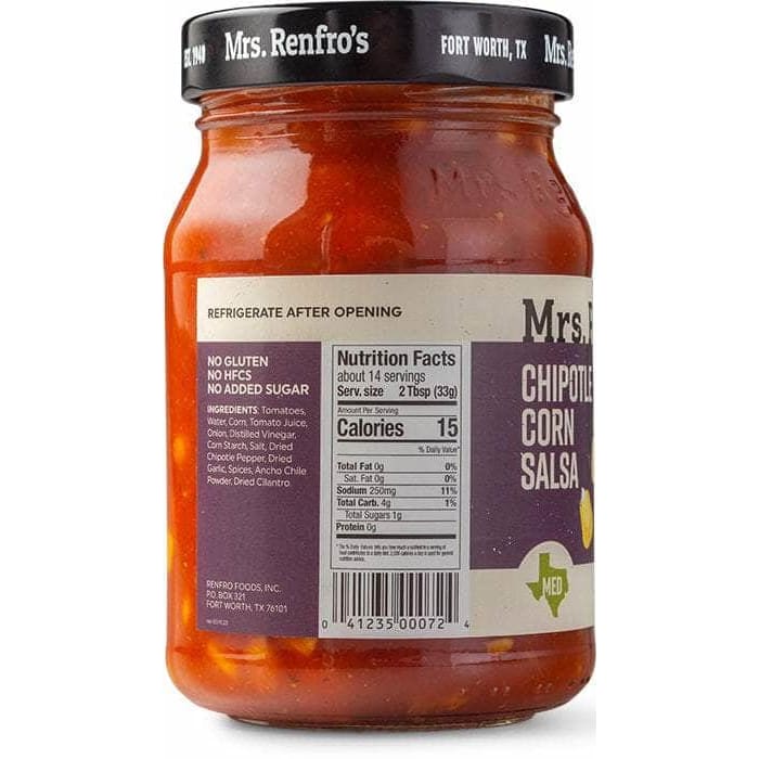 MRS RENFRO Mrs Renfro Chipotle Corn Salsa, 16 Oz