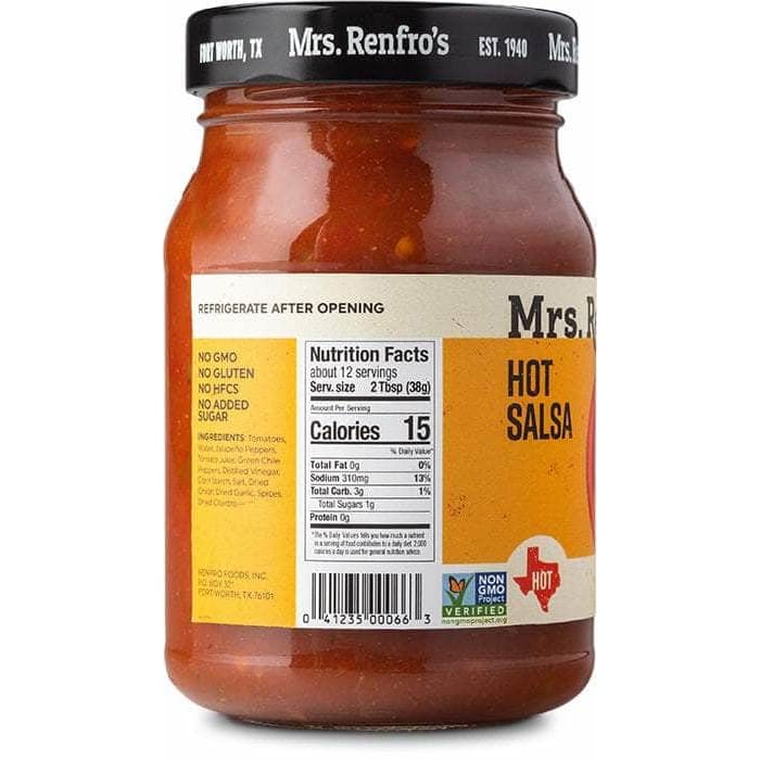 MRS RENFRO Mrs Renfro Salsa Picante Hot, 16 Oz
