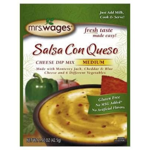 MRS WAGES Grocery > Pantry > Condiments MRS WAGES: Salsa Con Queso Dip Mix, 1.5 oz
