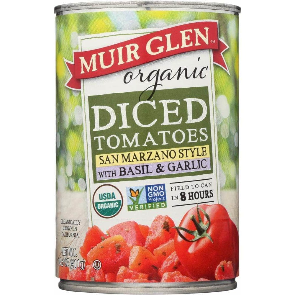 Muir Glen Muir Glen Organic Diced Tomatoes With Basil And Garlic, 14.5 oz