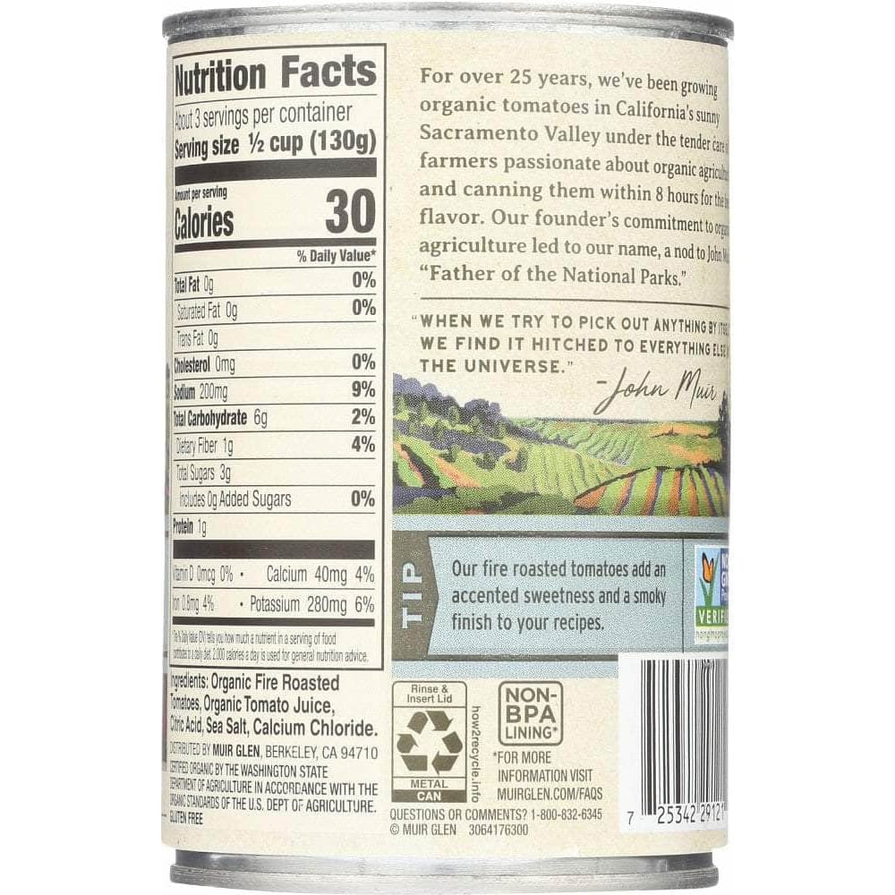 MUIR GLEN Muir Glen Organic Fire Roasted Diced Tomatoes, 14.5 Oz