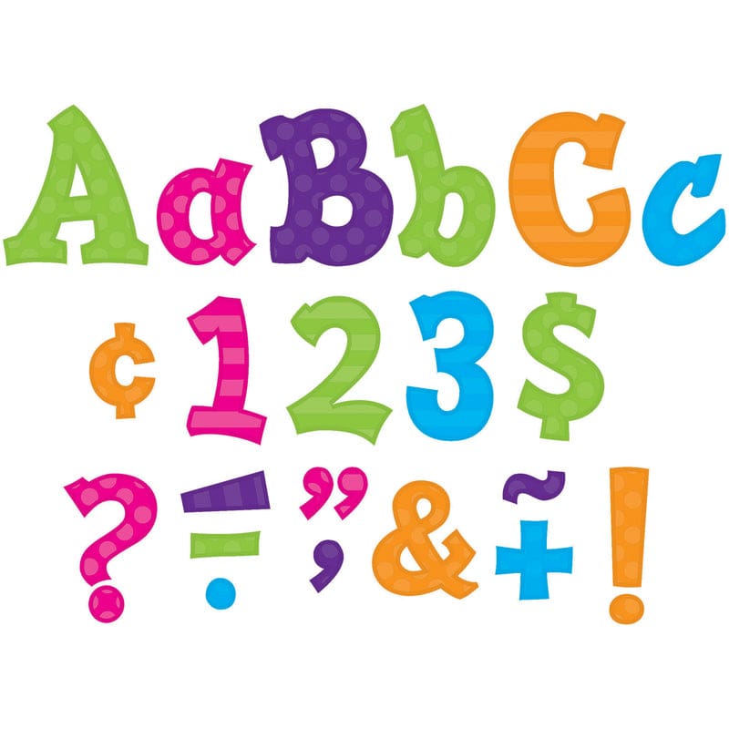 Multi Color 5In Sassy Font (Pack of 3) - Letters - Teacher Created Resources