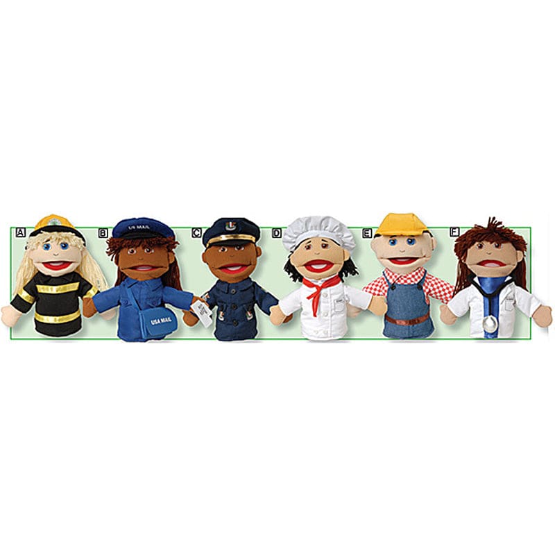 Multi Ethnic Career Puppet 6 Set Of All Career Puppets - Puppets & Puppet Theaters - Marvel Education Company