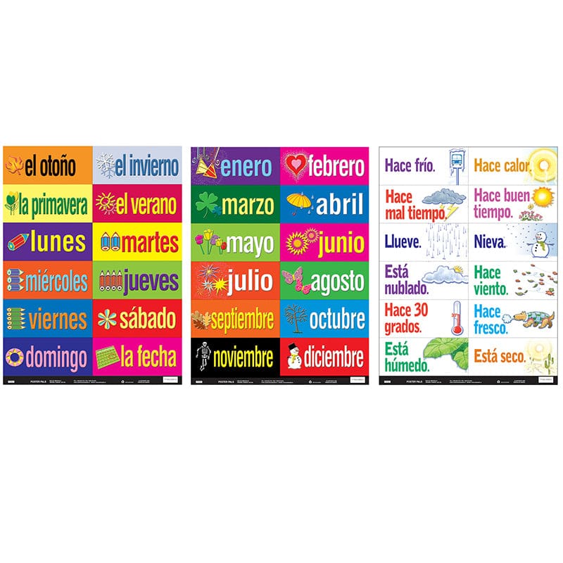 Multi-Purpose Card Set Spanish (Pack of 2) - Flash Cards - Poster Pals