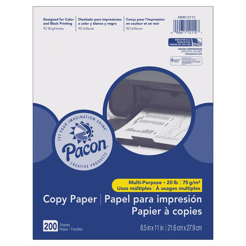 Multi Purpose Paper Wht 200 Sheets (Pack of 6) - Design Paper/Computer Paper - Dixon Ticonderoga Co - Pacon