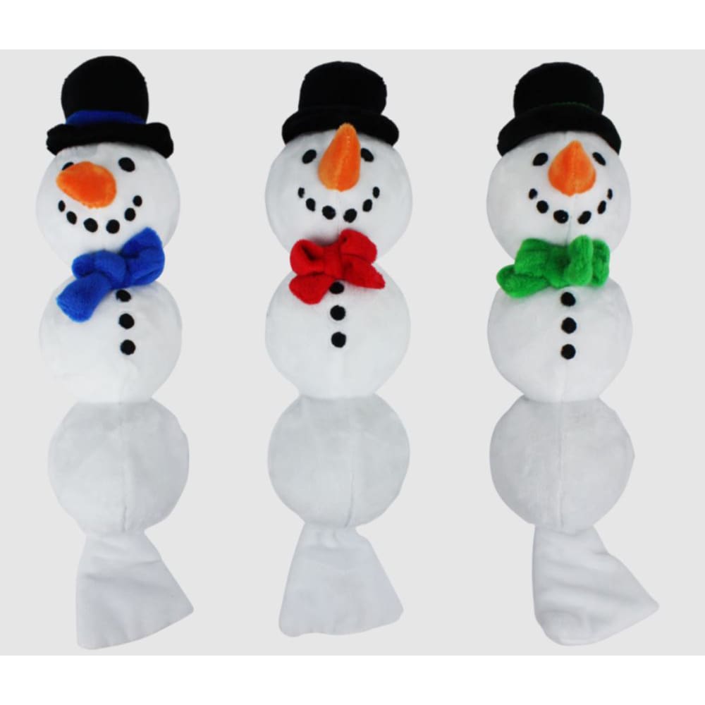 Multipet Holiday Snowman with Snowballs (Assorted Color) 11 inch - Pet Supplies - Multipet