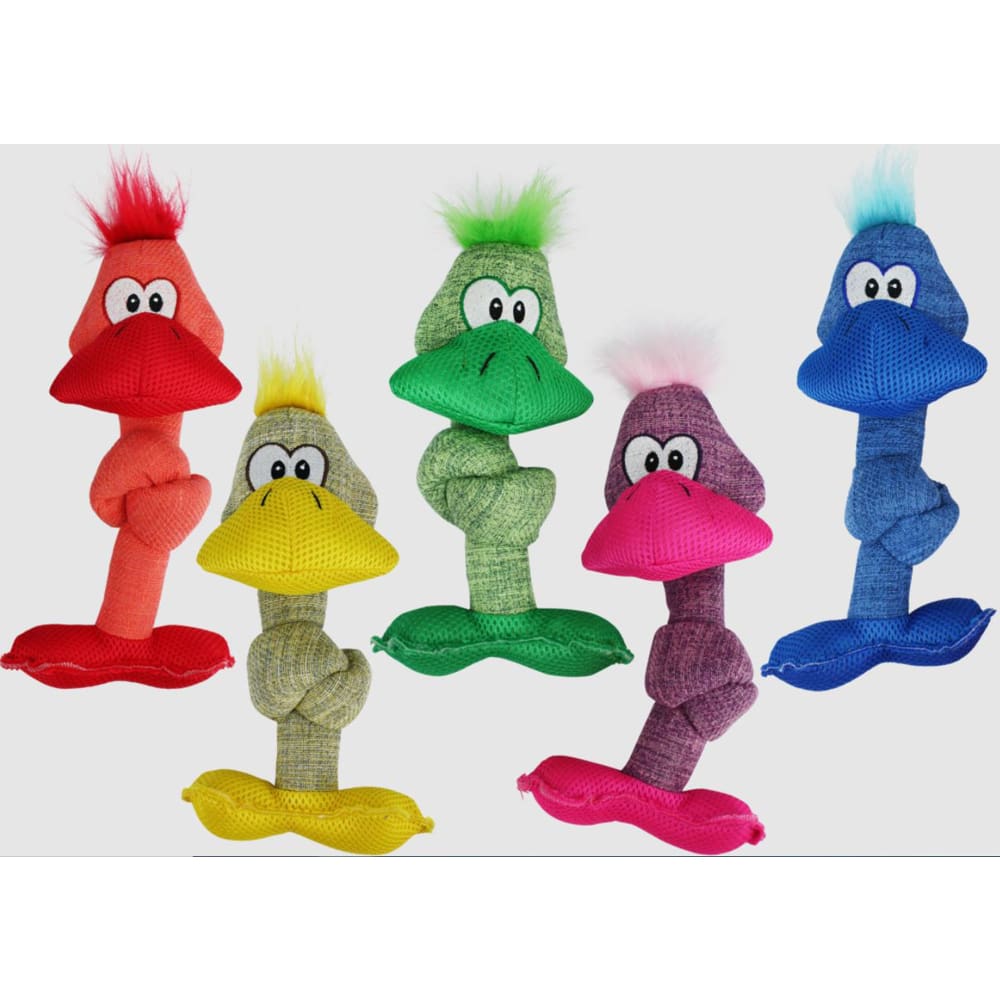 Multipet Knotted Dog Toy Ducks Assorted 11 in - Pet Supplies - Multipet