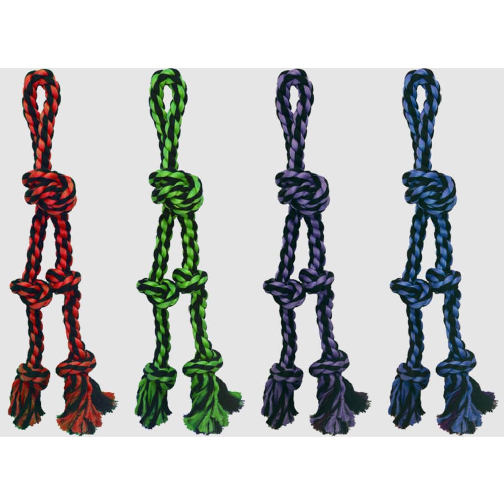 Multipet Nuts for Knots Rope Tug With 2 Danglers Dog Toy Assorted 20in LG - Pet Supplies - Multipet