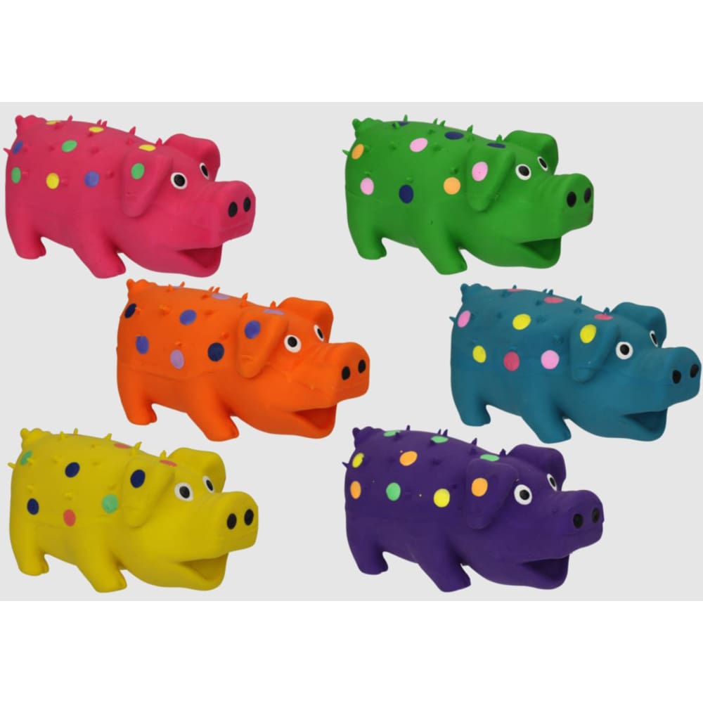 Multipet Pigs That Oink Dog Toy Assorted Mini 4 in - Pet Supplies - Multipet