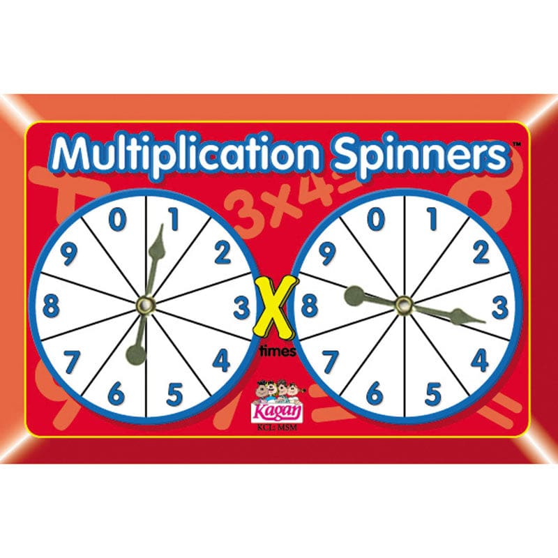Multiplication Spinners (Pack of 12) - Multiplication & Division - Kagan Publishing