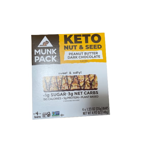 Munk Pack Munk Pack Keto Nut and Seed Bar, Peanut Butter Dark Chocolate, 4 ct.