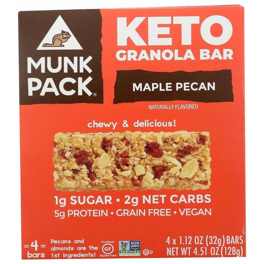 Munk Pack Munk Pack Maple Pecan Keto Granola Bar 4 Pack, 4.51 Oz