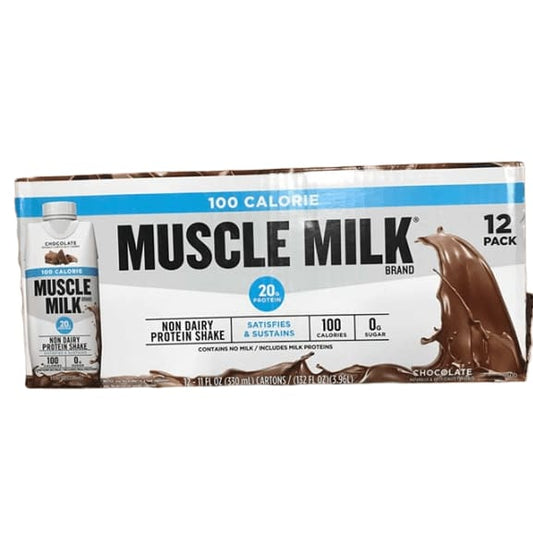 Muscle Milk 100 Calorie Non Dairy Chocolate Protein Shake, 12 ct./11 oz. - ShelHealth.Com