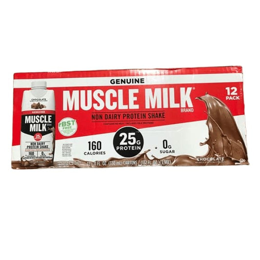 Muscle Milk Chocolate Non-Dairy Protein Shake, 12 pk./11 oz. - ShelHealth.Com