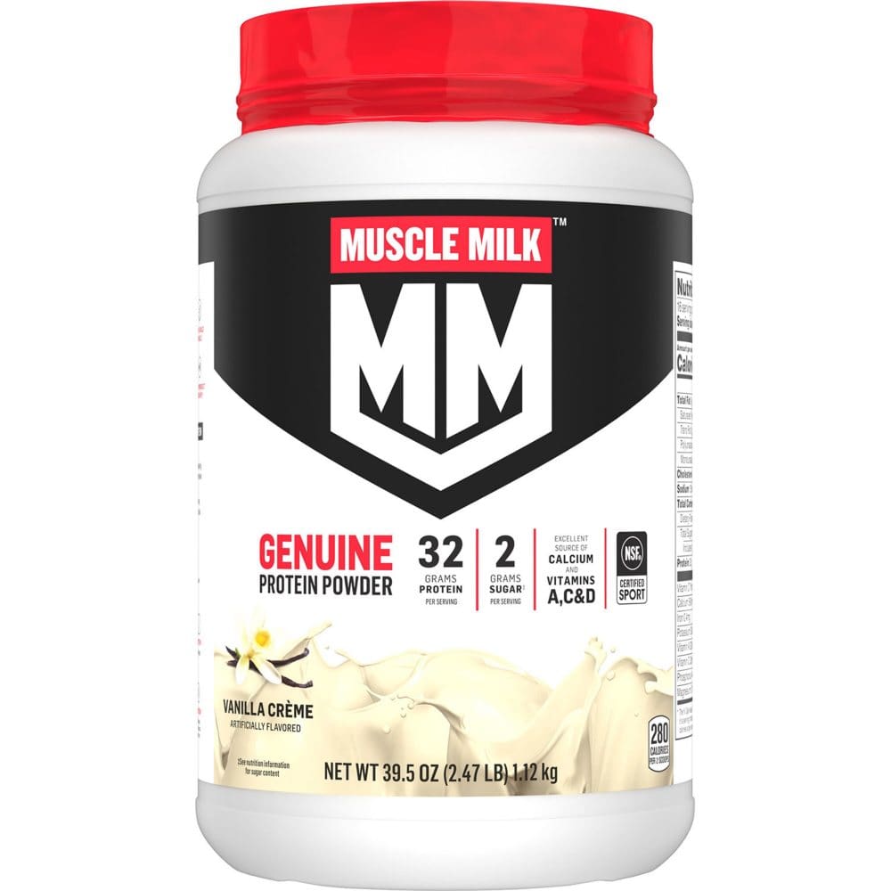 Muscle Milk Genuine Protein Powder Vanilla Cream (39.5 oz.) - Diet Nutrition & Protein - Muscle Milk