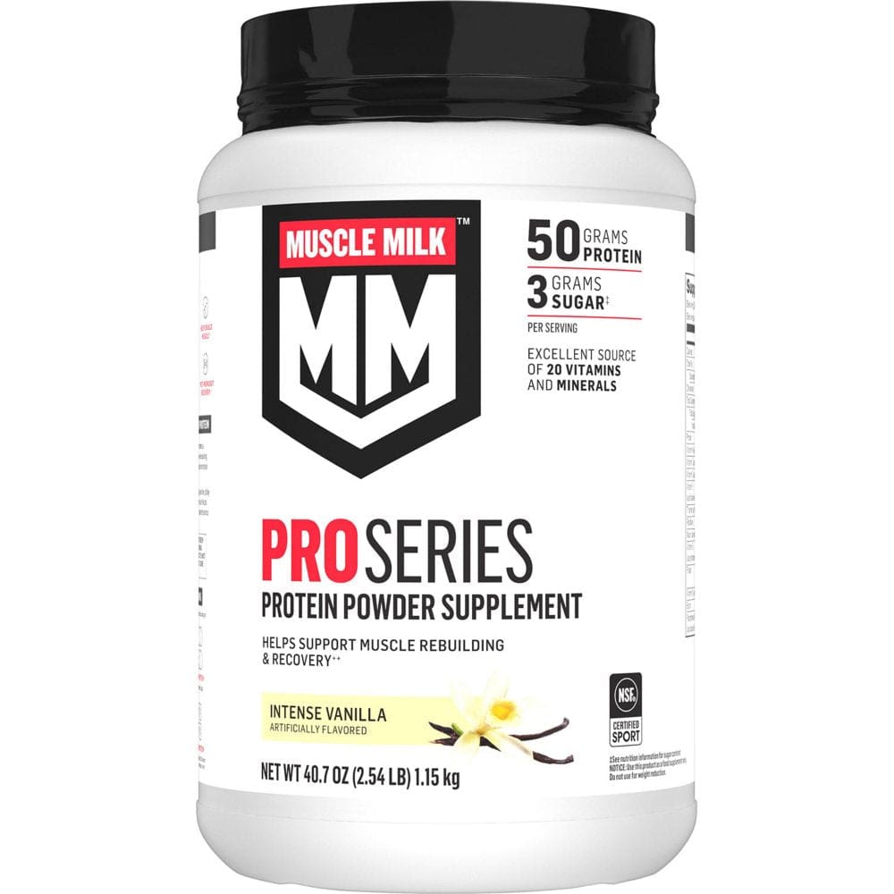 Muscle Milk Pro Series Protein Powder Supplement Intense Vanilla (40.7 oz.) - Diet Nutrition & Protein - Muscle Milk