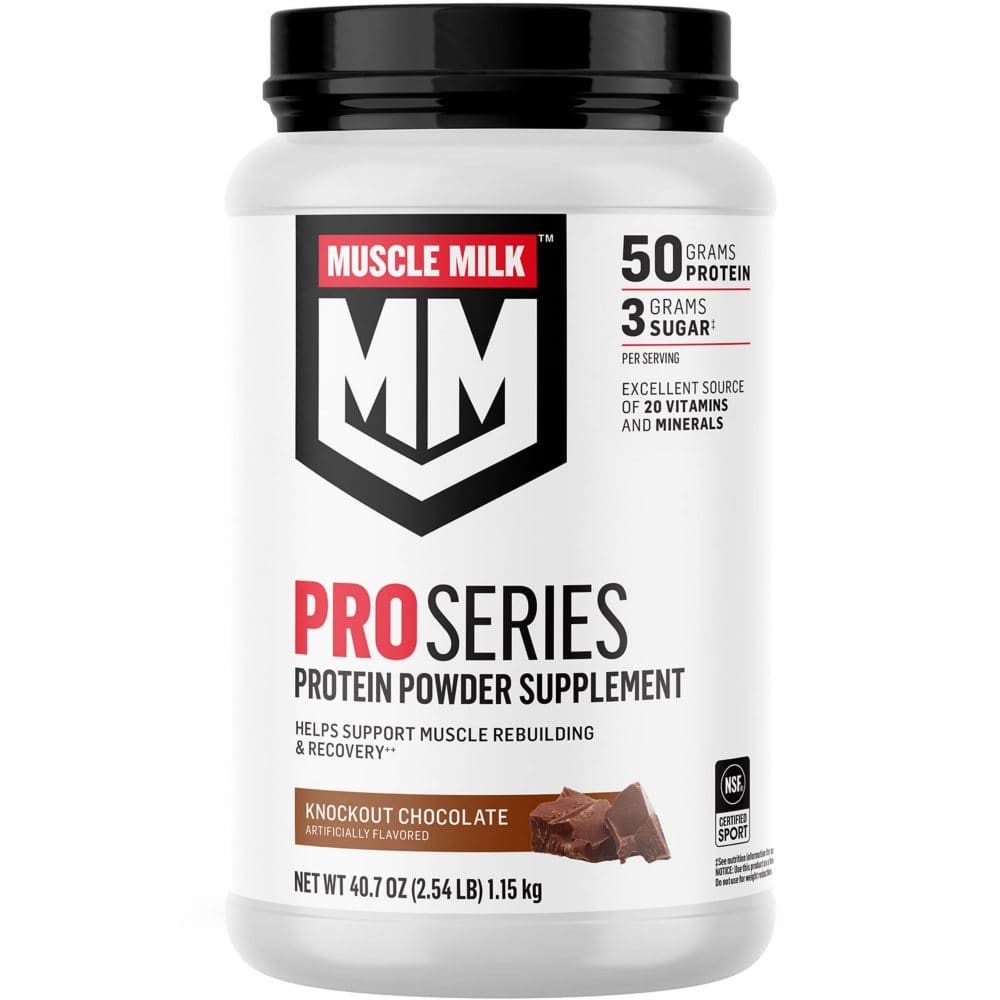 Muscle Milk Pro Series Protein Powder Supplement, Knockout Chocolate ...
