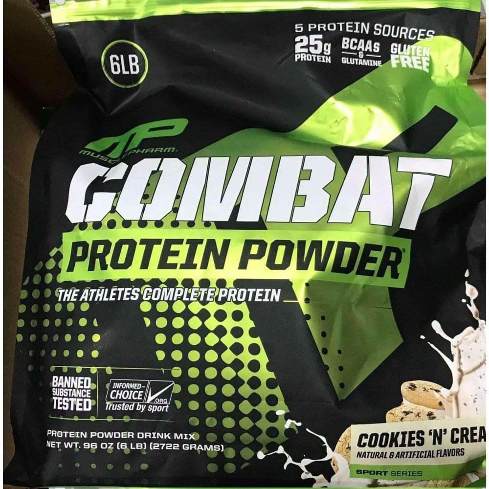 Musclepharm Combat Protein Powder Cookies And Cream, 6 Pound - ShelHealth.Com