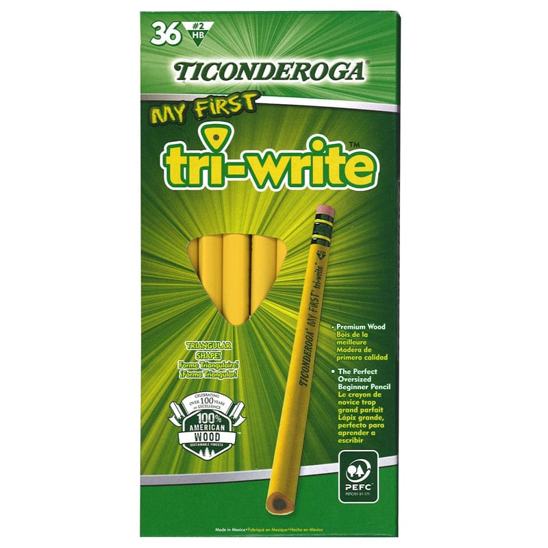 My First Tri Write 36Ct Pencils With Eraser - Pencils & Accessories - Dixon Ticonderoga Company