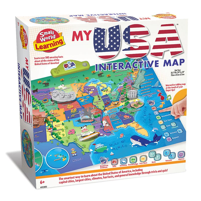 My Interactive Usa Map - Maps & Map Skills - Small World Toys