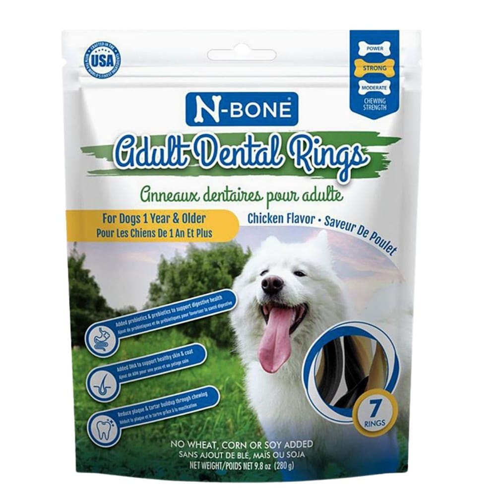 N-Bone Dog Dental Ring Chicken 7 Count - Pet Supplies - N-Bone