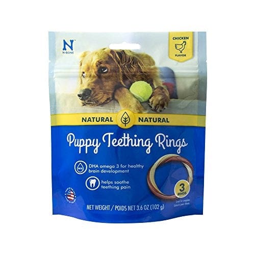 N-Bone Puppy Teething Rings Chicken 3.6 oz 3 pk - Pet Supplies - N-Bone