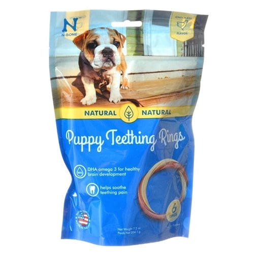 N-Bone Puppy Teething Rings Chicken 7.2 oz 6 pk - Pet Supplies - N-Bone