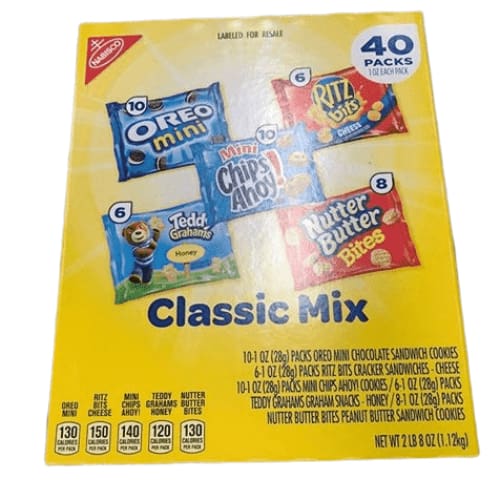 Nabisco Classic Mix - Variety Pack with Cookies & Crackers, 40 Count Box, 40 oz - ShelHealth.Com