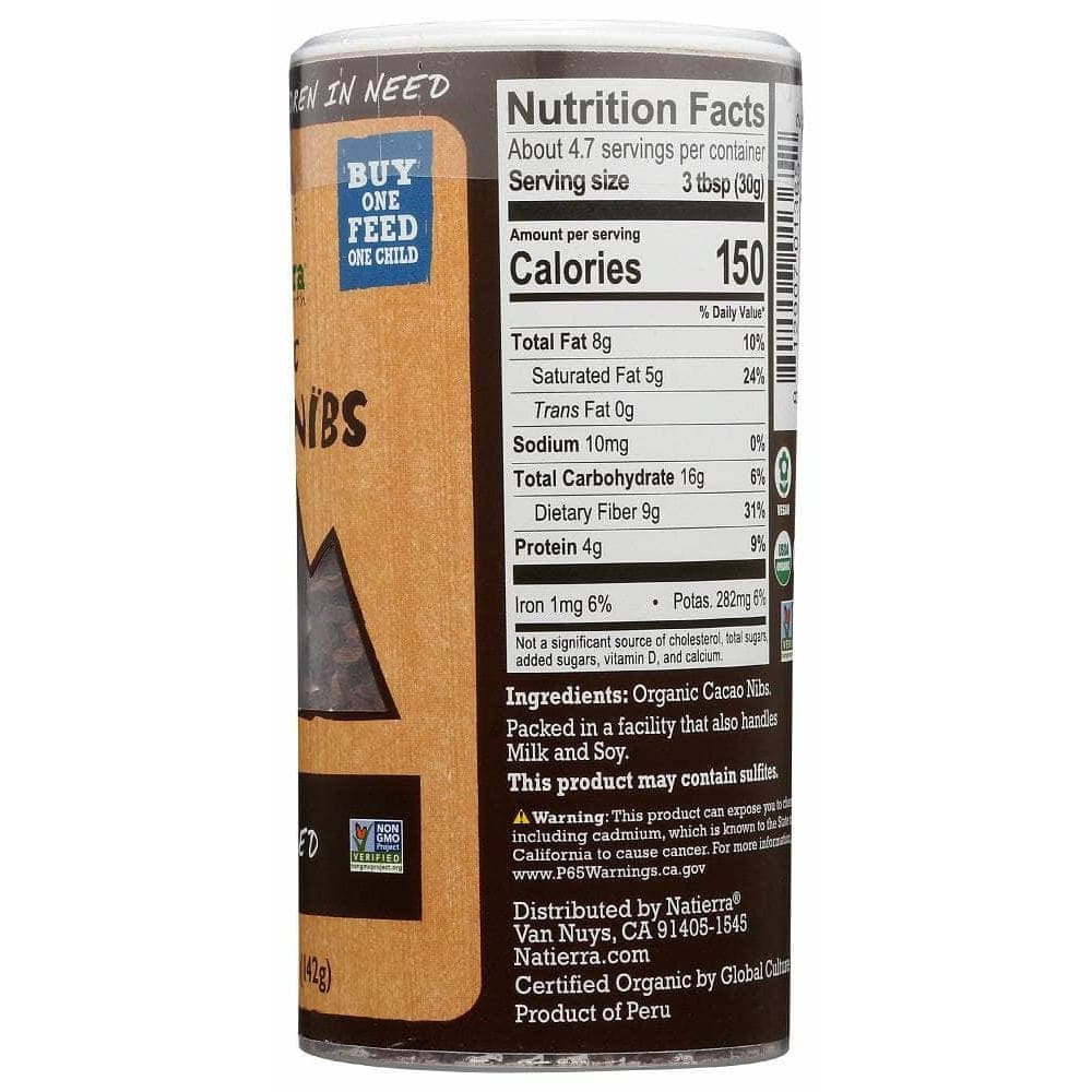 NATIERRA Natierra Organic Cacao Nibs Shaker, 5 Oz