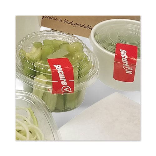 National Checking Company Secureit Tamper Evident Food Container Seals 1 X 3 Red Paper 250/roll 2 Rolls/pack - Food Service - National