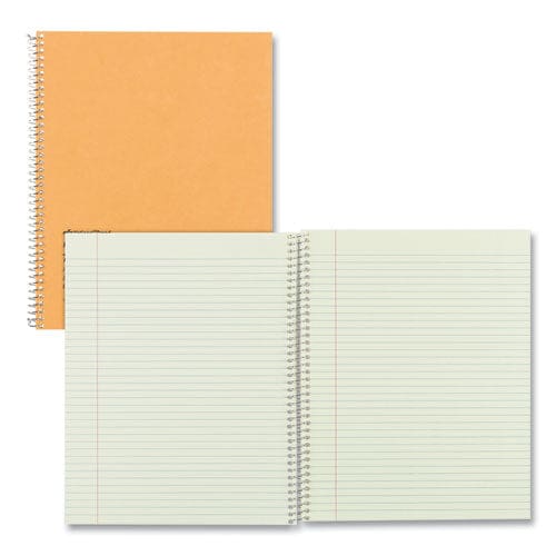 National Single-subject Wirebound Notebooks 1 Subject Narrow Rule Brown Cover 10 X 8 80 Eye-ease Green Sheets - School Supplies - National®