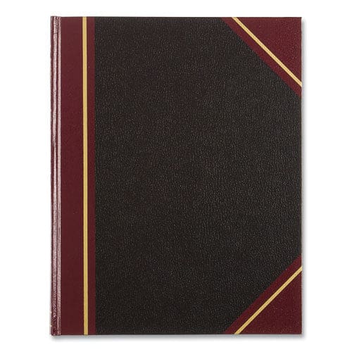 National Texthide Eye-ease Record Book Black/burgundy/gold Cover 10.38 X 8.38 Sheets 300 Sheets/book - Office - National®