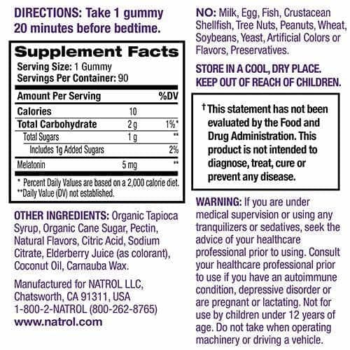 Natrol Natrol Melatonin Gummies 5 mg, 90 pc