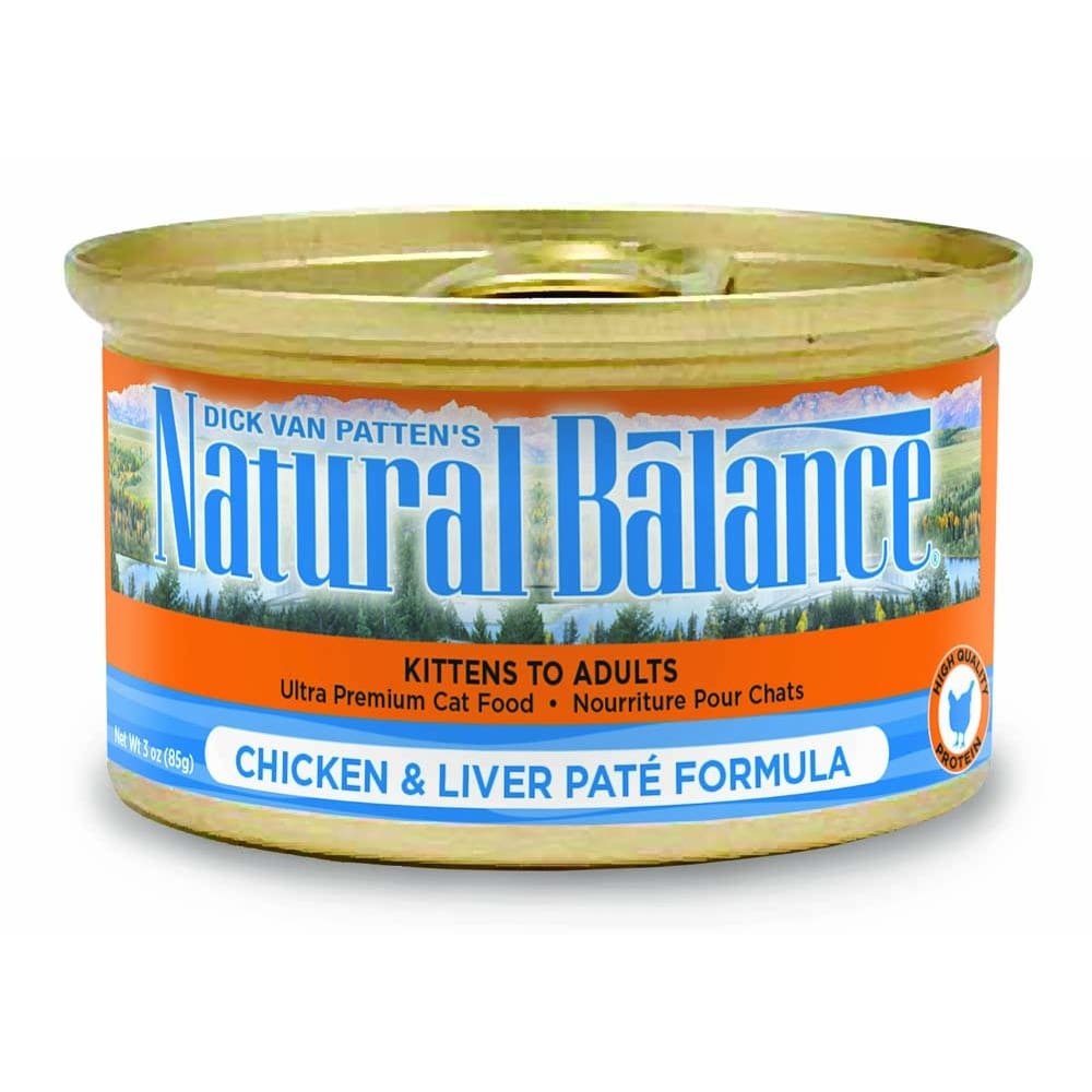 Natural Balance Pet Foods Chicken & Liver Pate Formula Canned Cat Wet Food 5.5 oz 24 Pack - Pet Supplies - Natural Balance