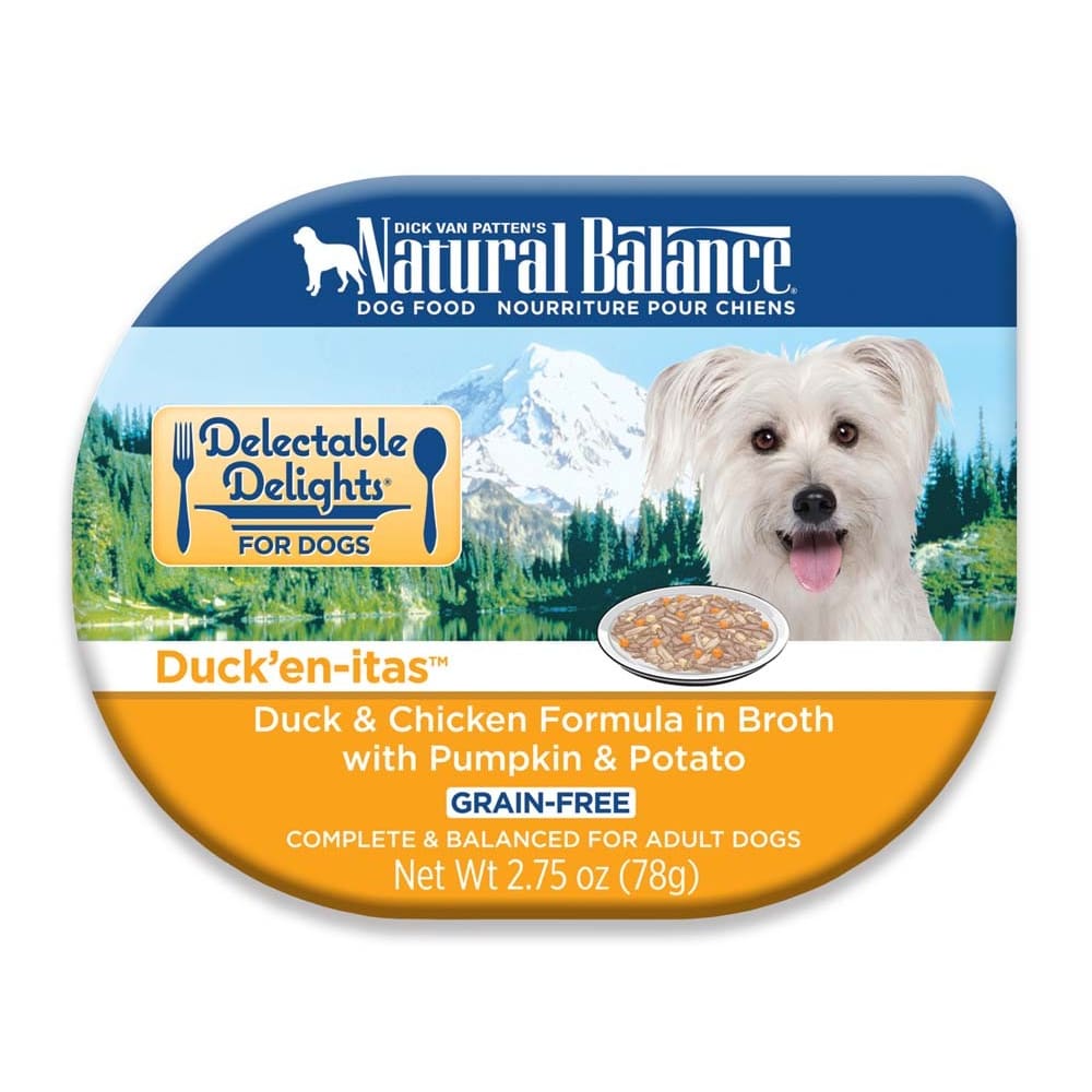Natural Balance Pet Foods Delectable Delights Duck’en-itas in Broth Dog Food 2.75 oz 24 Pack - Pet Supplies - Natural Balance