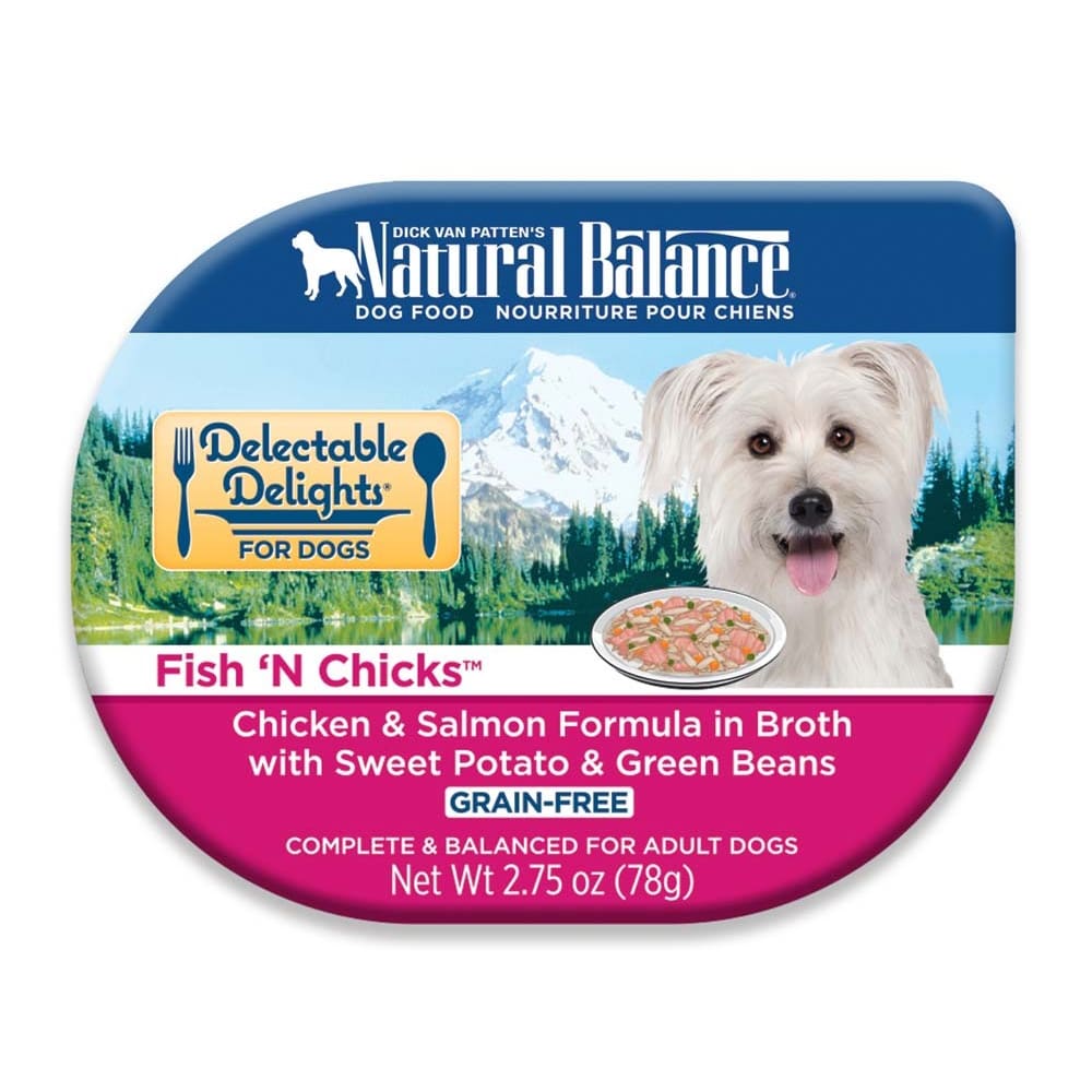 Natural Balance Pet Foods Delectable Delights Grain Free Wet Dog Food Fish ’N Chicks in Broth 24ea/2.75 oz 24 pk - Pet Supplies - Natural
