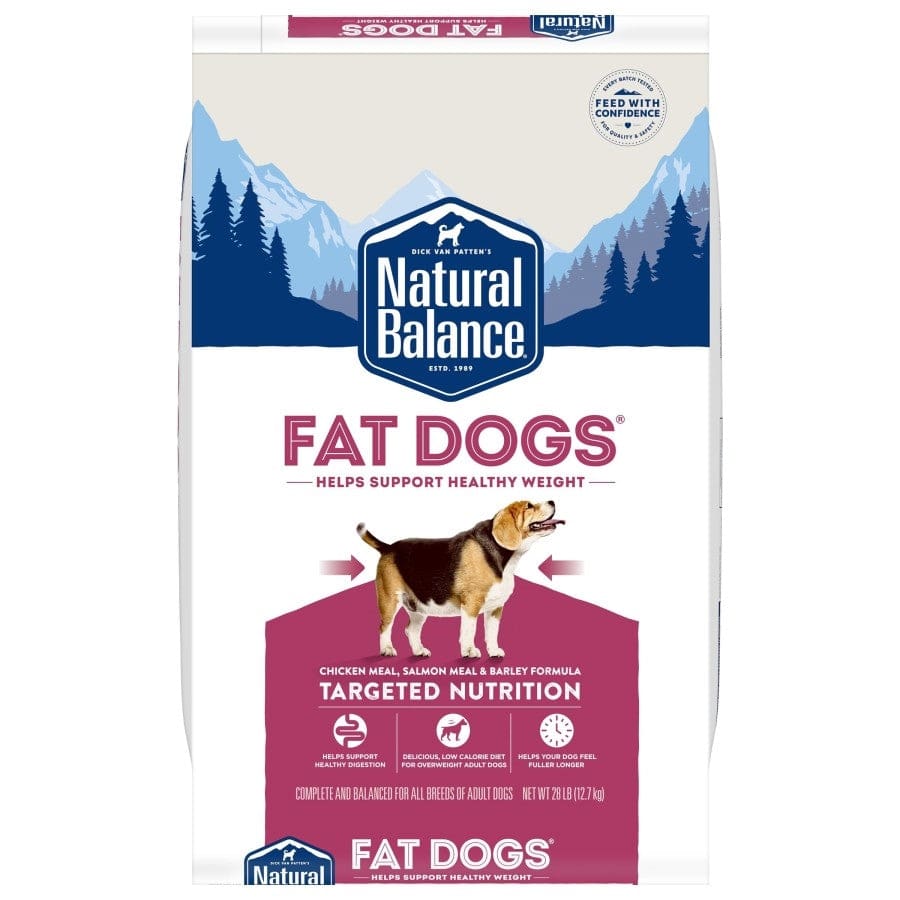 Natural Balance Pet Foods Fat Dogs Low Calorie Dry Dog Food Chicken Salmon 1ea/28 lb - Pet Supplies - Natural Balance