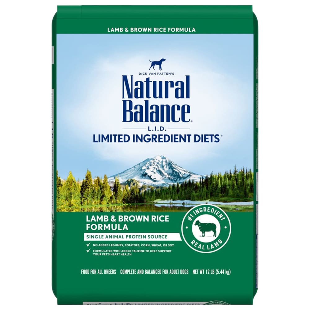 Natural Balance Pet Foods L.I.D. Adult Dry Dog Food Lamb Brown Rice 1ea/12 lb - Pet Supplies - Natural Balance