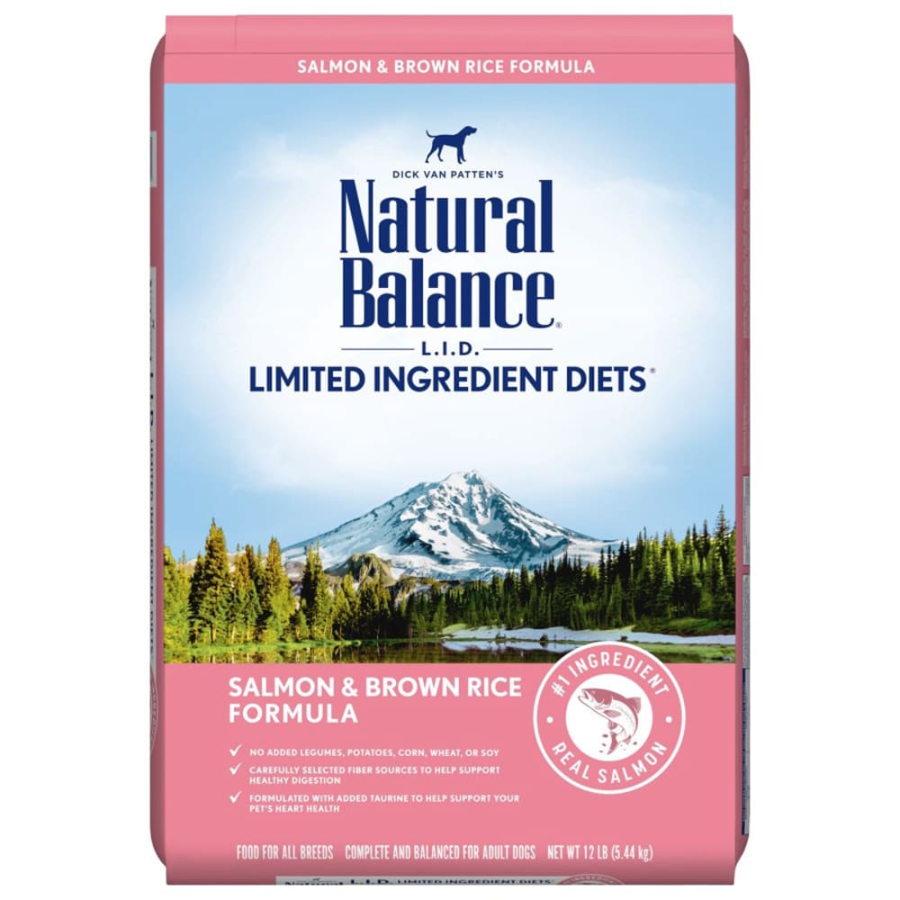Natural Balance Pet Foods L.I.D. Adult Dry Dog Food Salmon Brown Rice 1ea/12 lb - Pet Supplies - Natural Balance