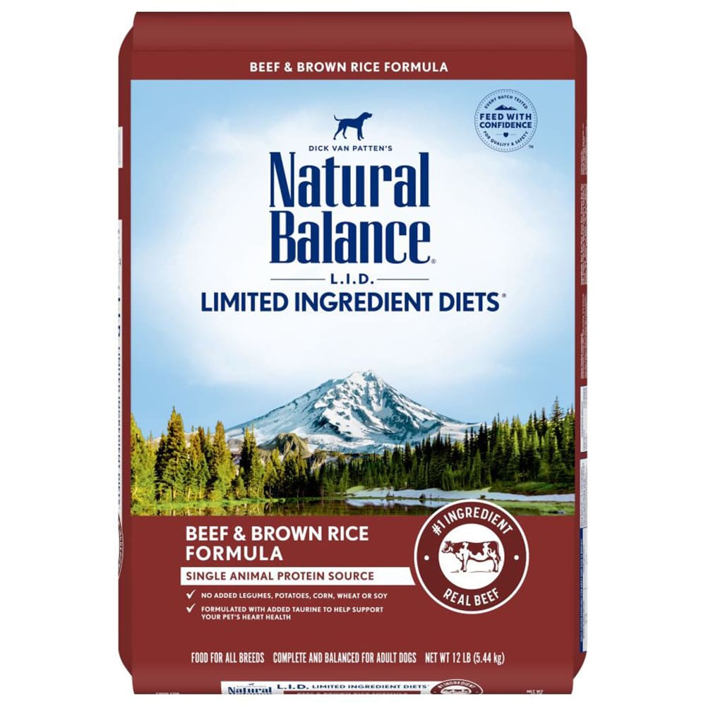 Natural Balance Pet Foods L.I.D. Beef and Brown Rice Adult Dry Dog Food 12lbs - Pet Supplies - Natural Balance