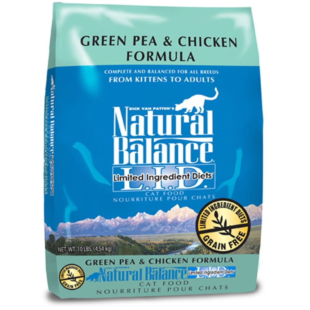Natural Balance Pet Foods L.I.D. Dry Cat Food Green Pea Chicken 1ea/10 lb - Pet Supplies - Natural Balance