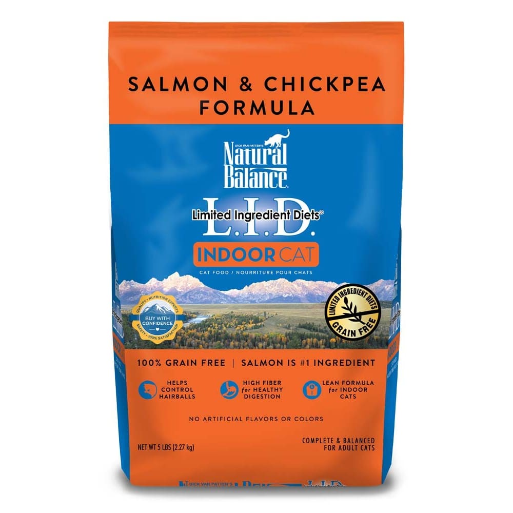 Natural Balance Pet Foods L.I.D. Indoor Dry Cat Food Salmon Chickpea 1ea/5 lb - Pet Supplies - Natural Balance